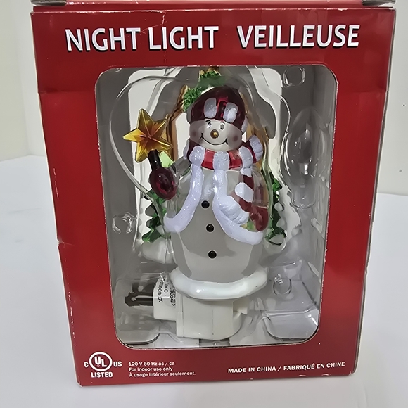 y2k COSTCO Snowman Night Light Veilleuse Christmas Holiday Electric with Bulb - Picture 14 of 16